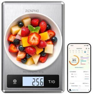 RENPHO Digital Food Scale with Nutritional Calculator, Smart Food Kitchen